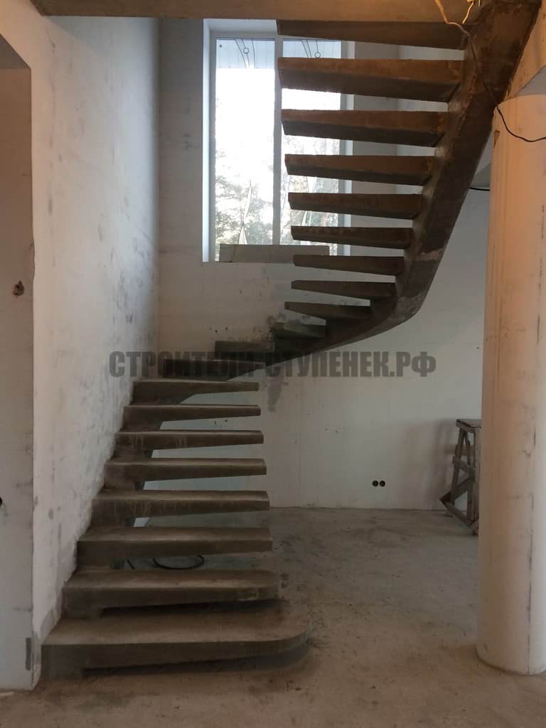 Бетонные лестницы. Монолитные лестницы из бетона – изготовление на заказ в Москве и Московской области