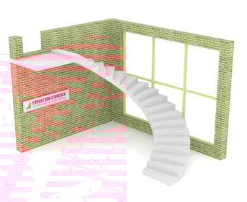 Полувинтовая бетонная лестница классическая