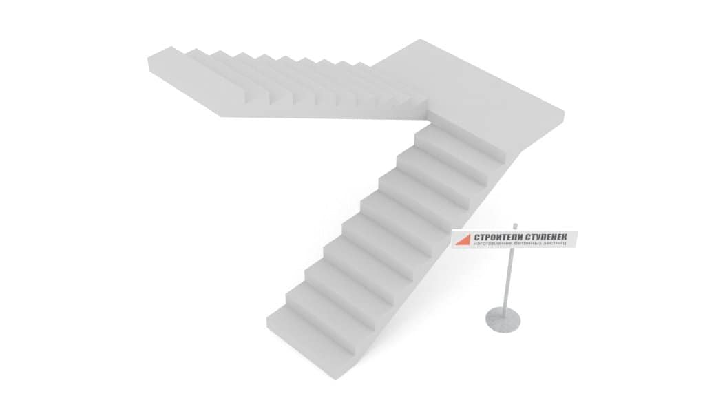 Классическая бетонная лестница